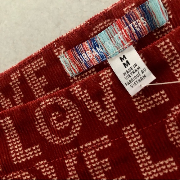 Urban Outfitters Gianna Corduroy Mini Skirt, Red M NWT - Picture 5 of 9